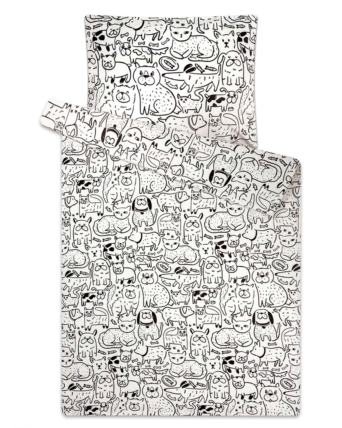 Svitap Povlečení mikroflanel Kočky a Psi Varianta: Povlečení mikroflanel Kočky a Psi 140x200, 70x90 cm