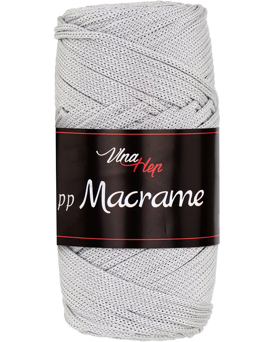 Pletací / háčkovací příze Vlna-Hep PP MACRAME 4230 světle šedá, jednobarevná, 100g/85m