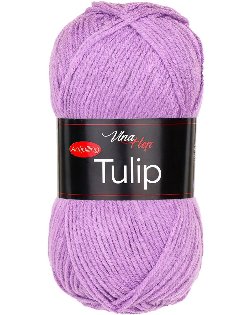 Pletací / háčkovací příze Vlna-Hep TULIP 41315 světle fialová, jednobarevná, antipillingová, 100g/170m