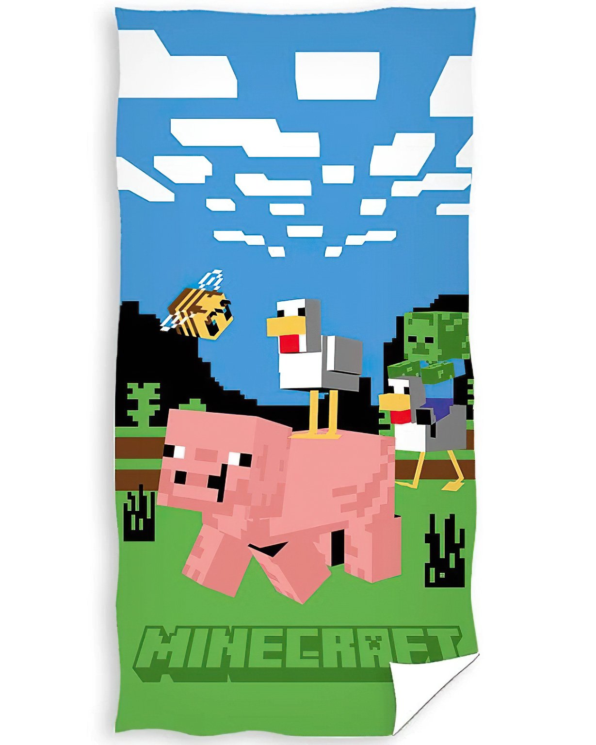 Carbotex Dětská osuška Minecraft Prase a Kachna