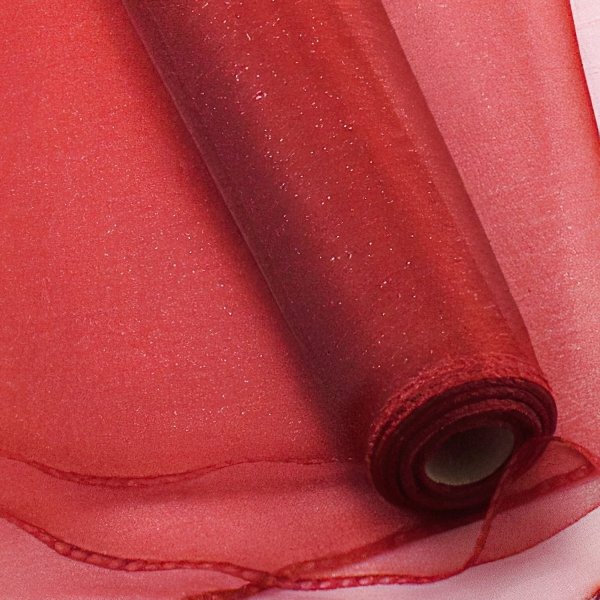 Organza dekorační 45484/5091 vínová (bordó) šíře 36cm, návin 9m