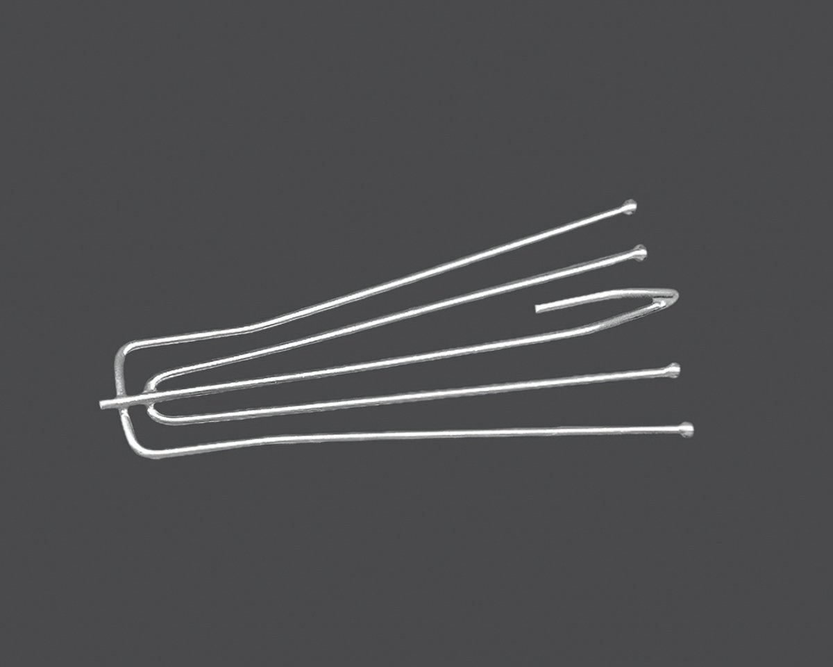 MAGAM Háček na závěsy kov 20.22.004.0, stříbrný, velikost 7x2cm, délka háčku 2,4cm