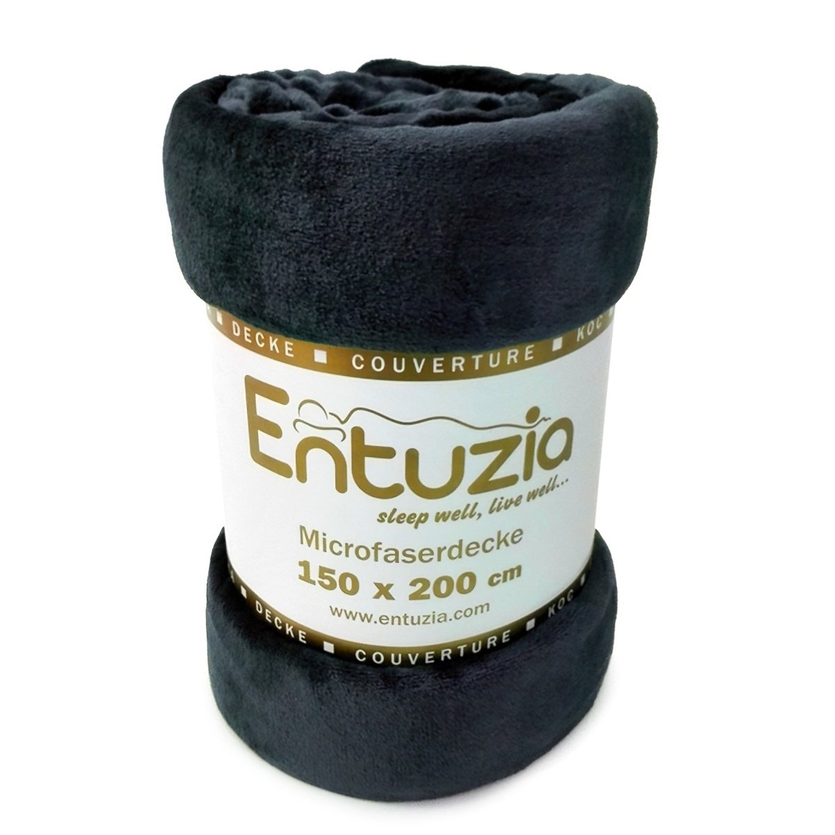 Entuzia BAR deka mikroflanel jednobarevná, antracitová, 150x200cm