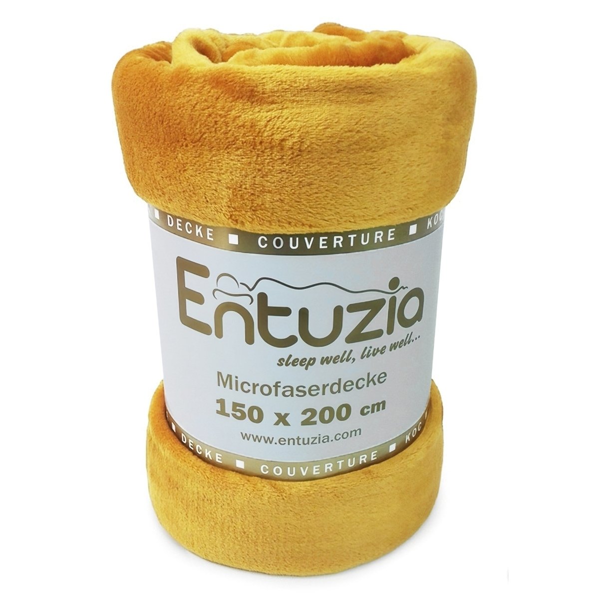 Entuzia BAR deka mikroflanel jednobarevná, okrová (žlutá), 150x200cm