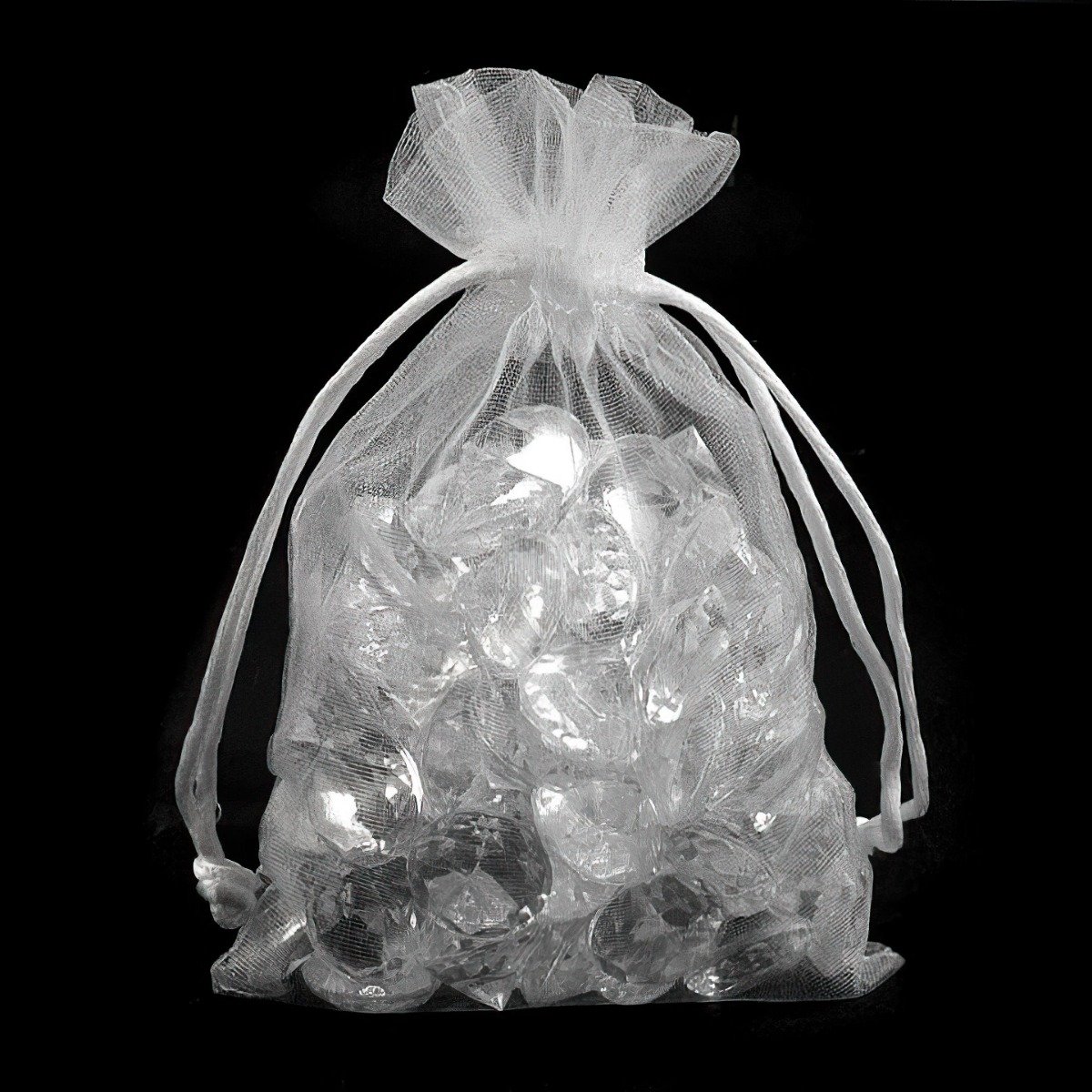 Stoklasa Pytlík organzový dárkový 720368/11, bílá, 10x15cm