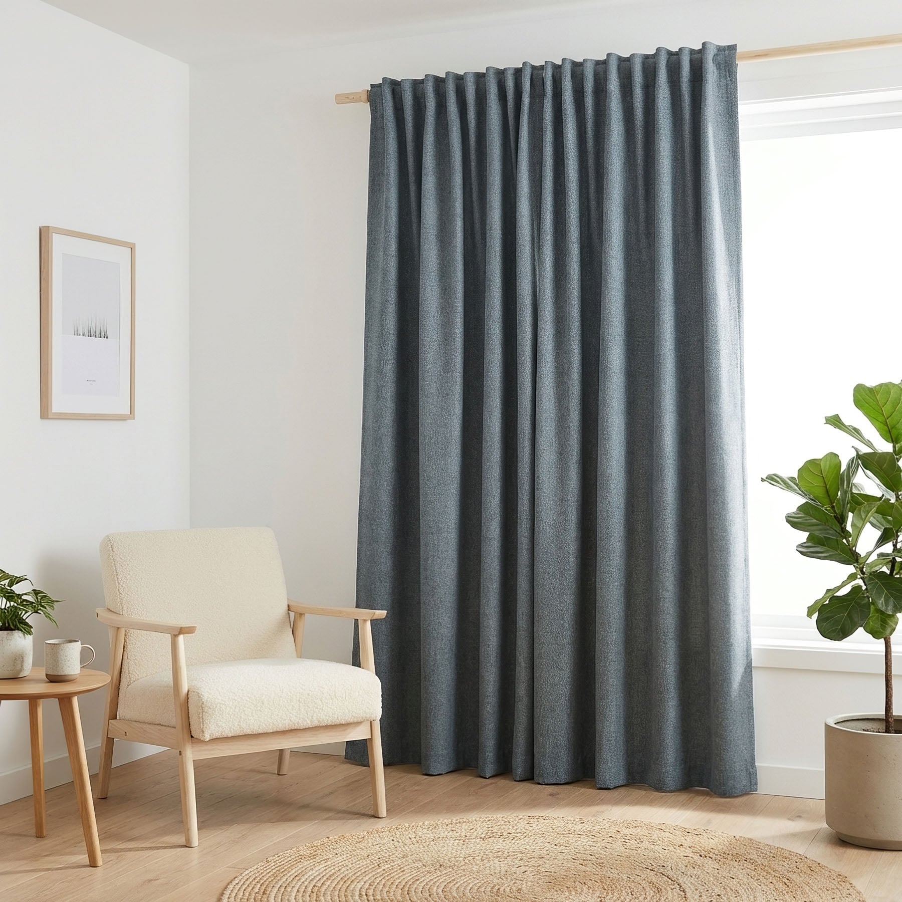 Levně Brilltex Absolutně zatemňující závěs, 100% blackout ZTABA 246125/4, šedý, vzor pleteniny, š.150cm (látka v metráži)