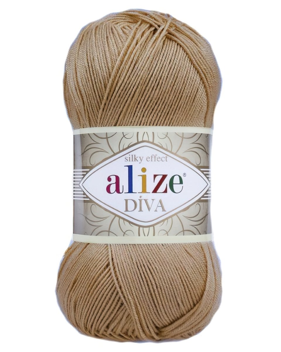Pletací / háčkovací příze Alize DIVA 369 béžová, jednobarevná, 100g/350m