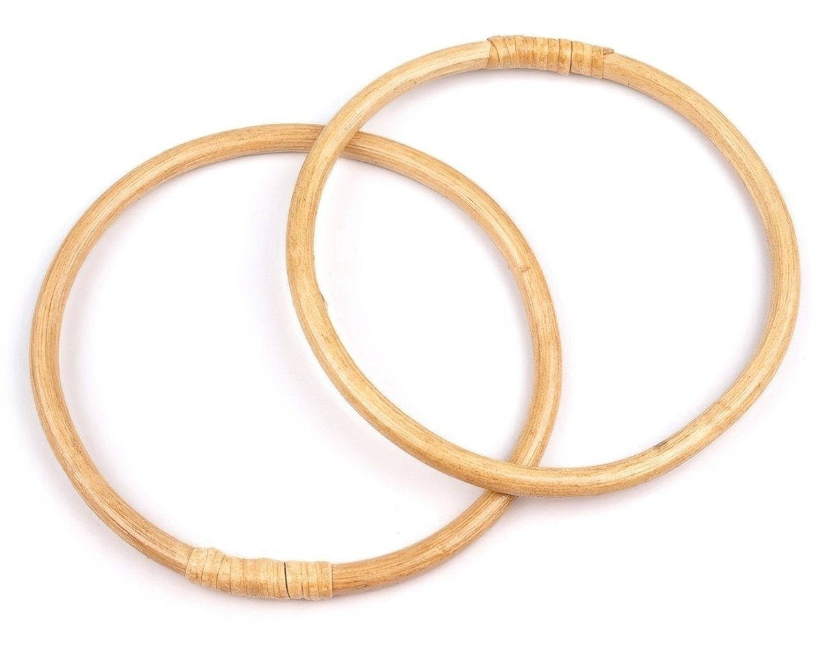 Stoklasa Bambusová ucha na tašky, kruh na lapač snů 080908, světlý, průměr 17cm
