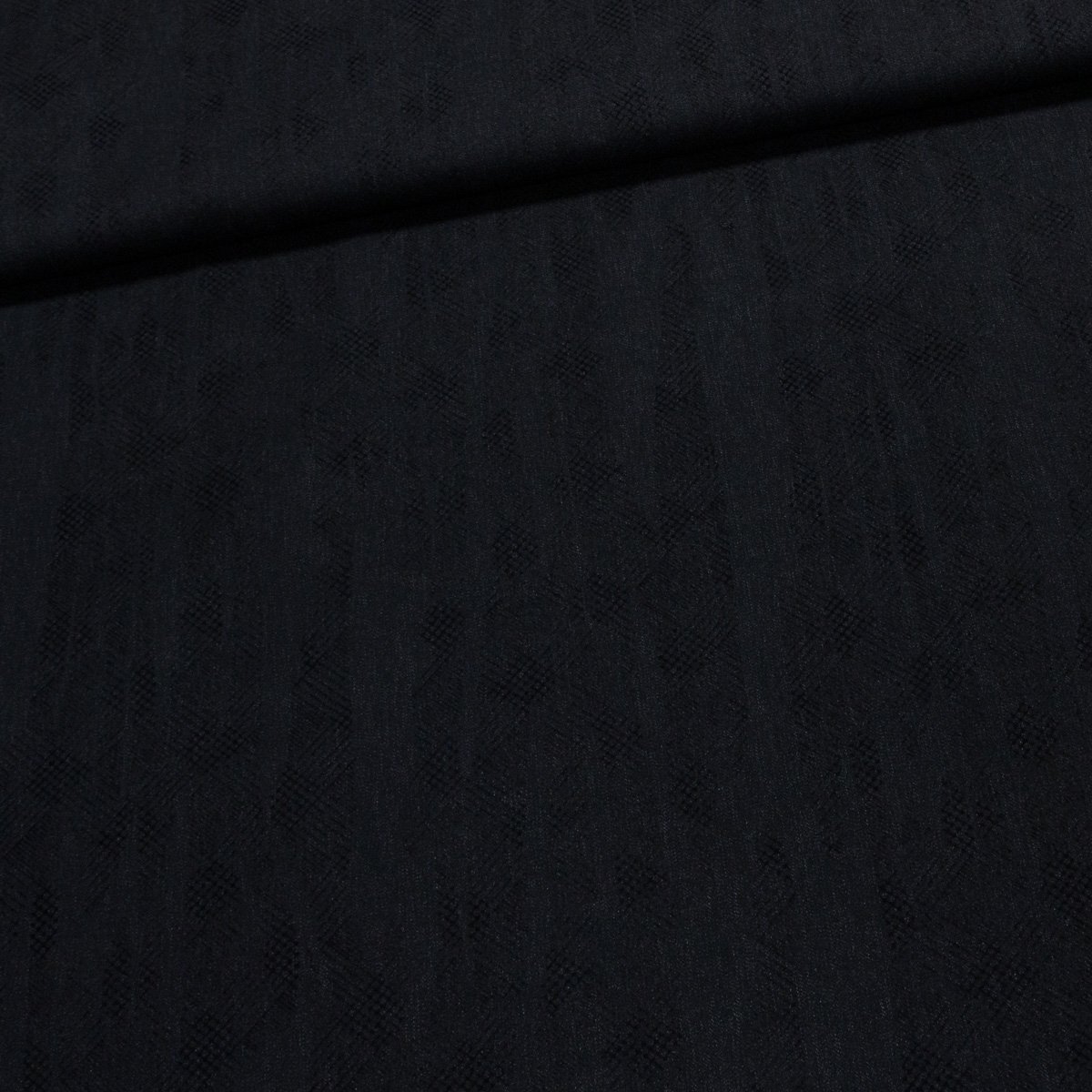 Bavlněná riflovina (denim, džínovina) 2583 tmavě modrá se vzorem, š.140cm (látka v metráži)