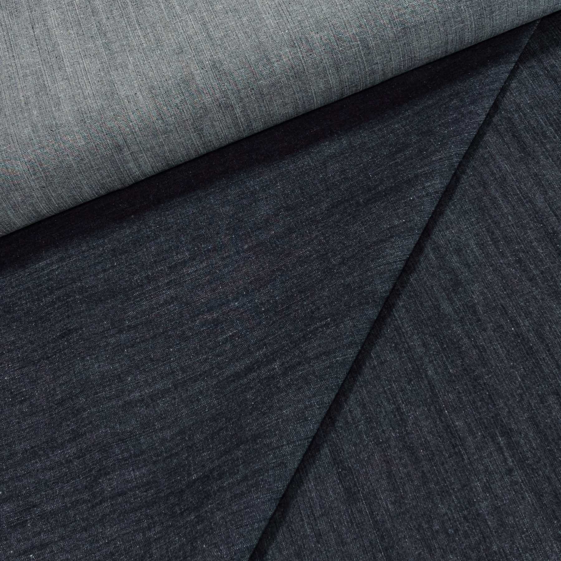 Bavlněná riflovina (denim, džínovina) modrá žíhaná č.7, klasická, š.160cm, 380 g/m2, 100% bavlna (látka v metráži)