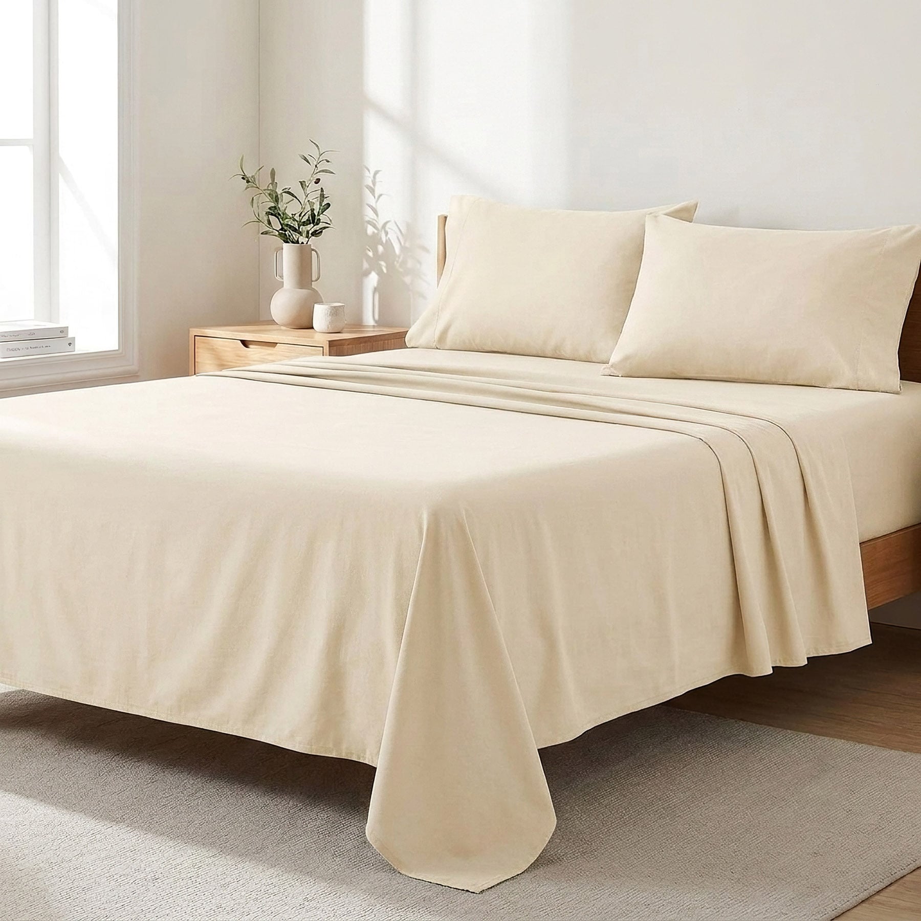 Bellatex bavlněné plátěné prostěradlo plachta 150x230cm, béžové