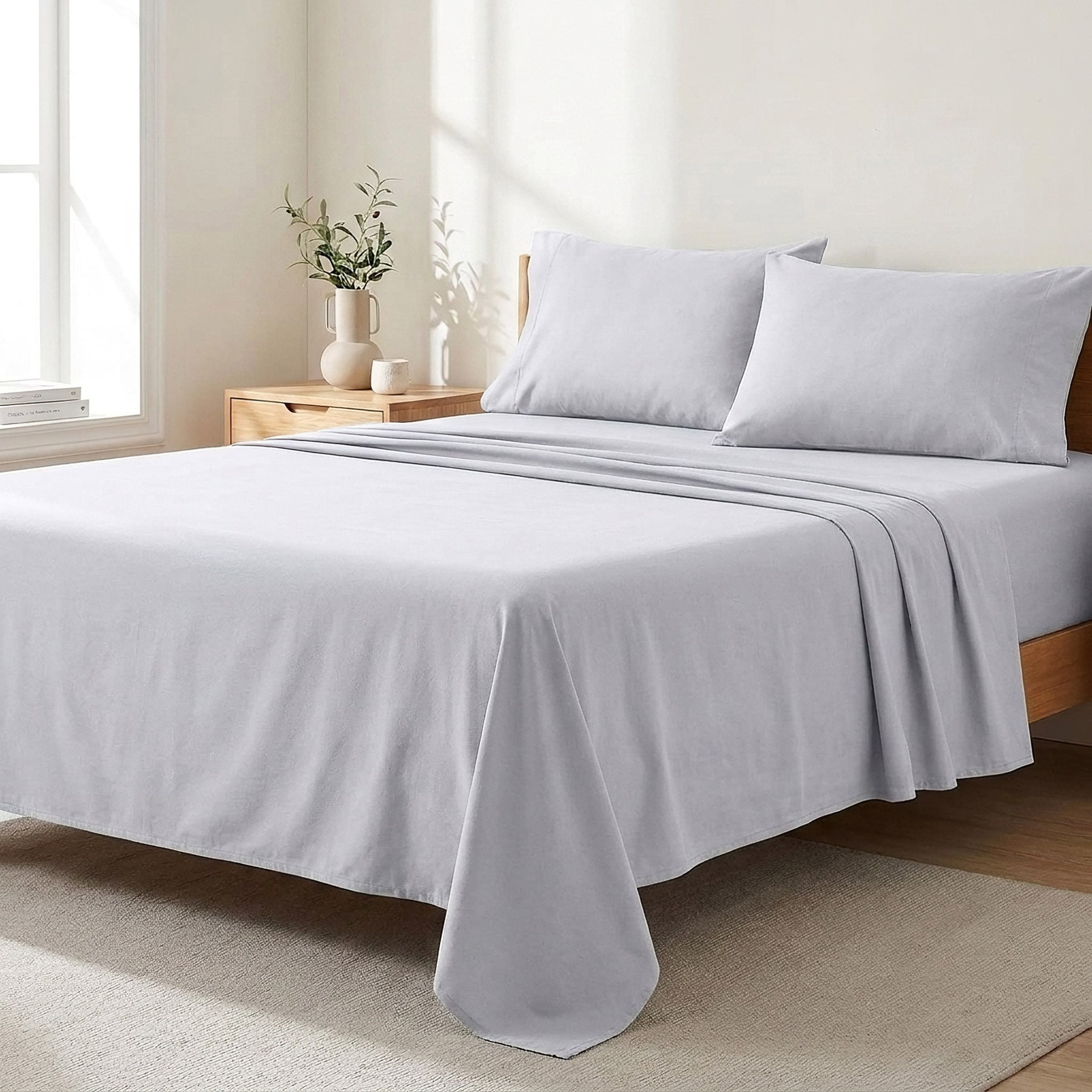 Bellatex bavlněné plátěné prostěradlo plachta 150x230cm, světle šedé