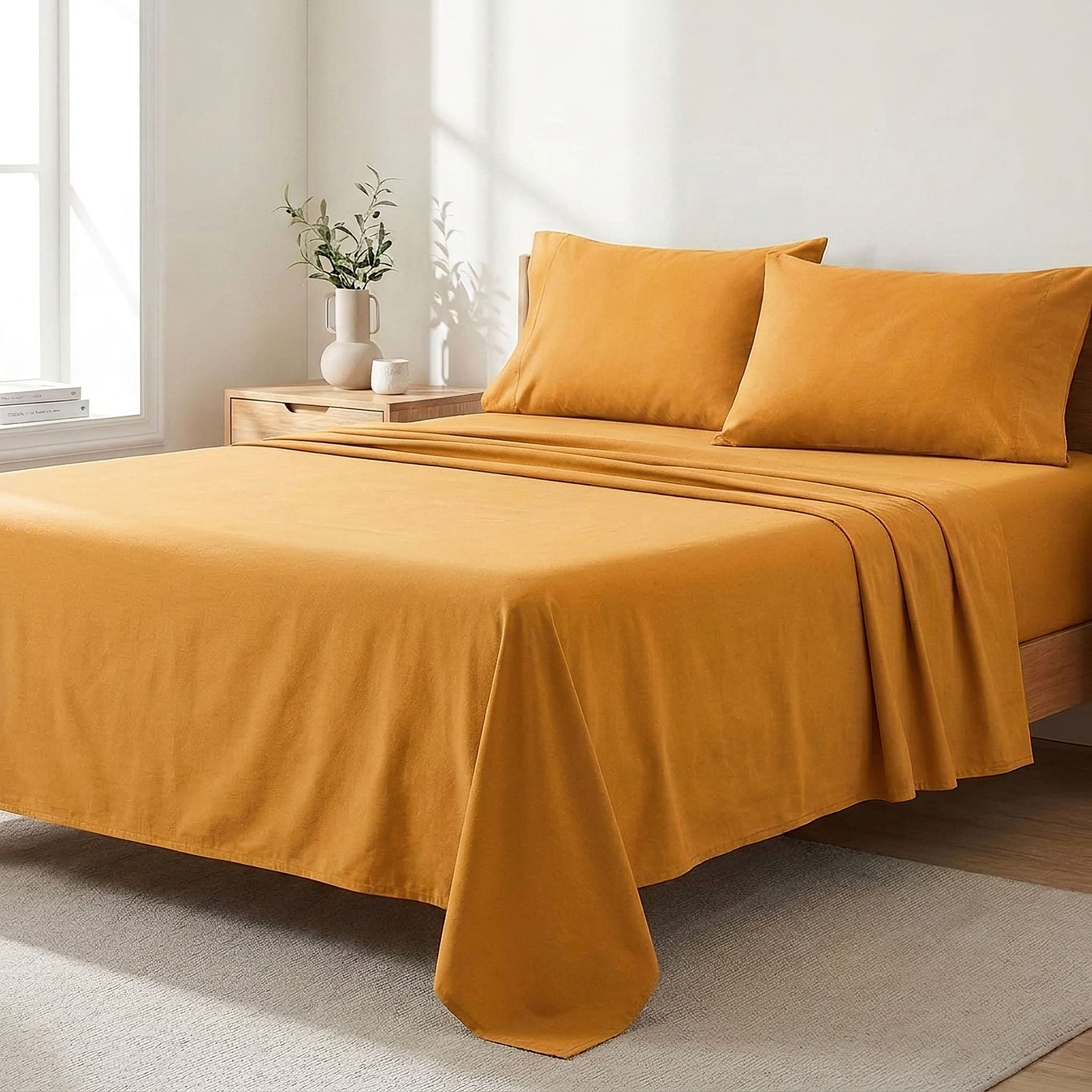 Bellatex bavlněné plátěné prostěradlo plachta 150x230cm, žluté
