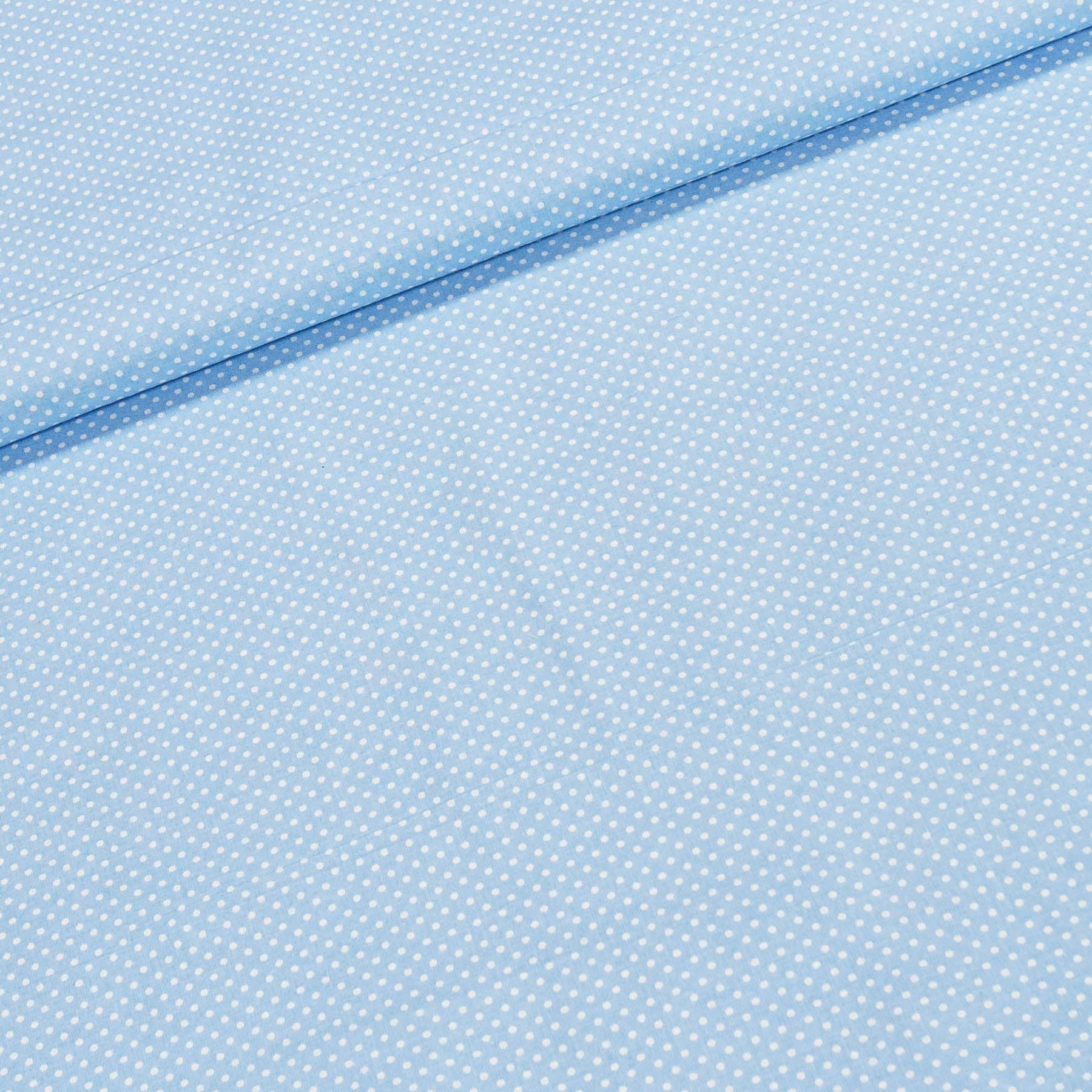 Bavlněné plátno 103000/7676 LT.BLUE, bílý puntík na světle modré, š.140cm (látka v metráži)