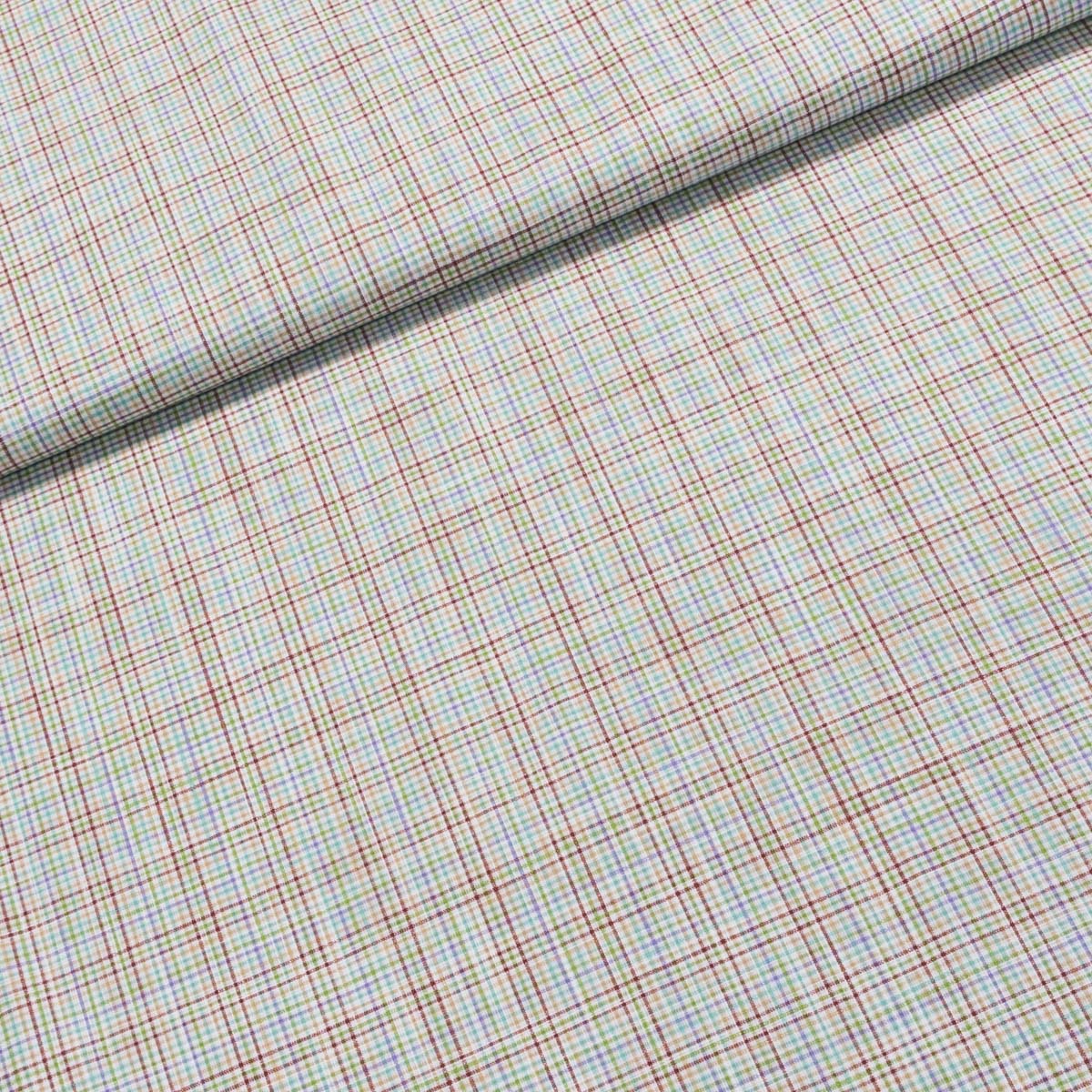 Bavlněné plátno 1031 1603, drobné kárko, zeleno-hnědá, š.150cm (látka v metráži)