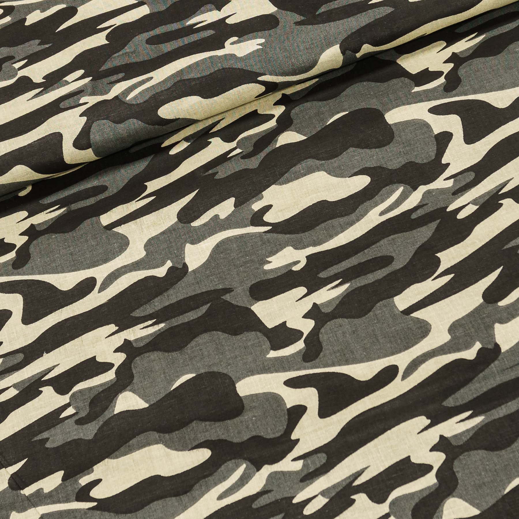 Bavlněné plátno 803000/570-35 šedý maskáčový vzor, š.140cm (látka v metráži)