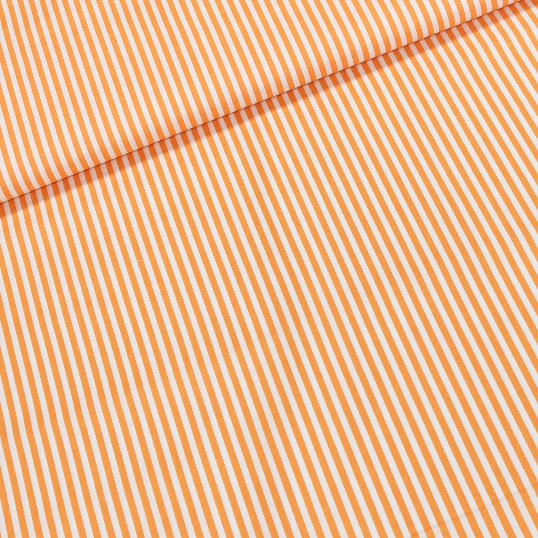 Bavlněné plátno DIANA oranžový proužek, š.140cm (látka v metráži)