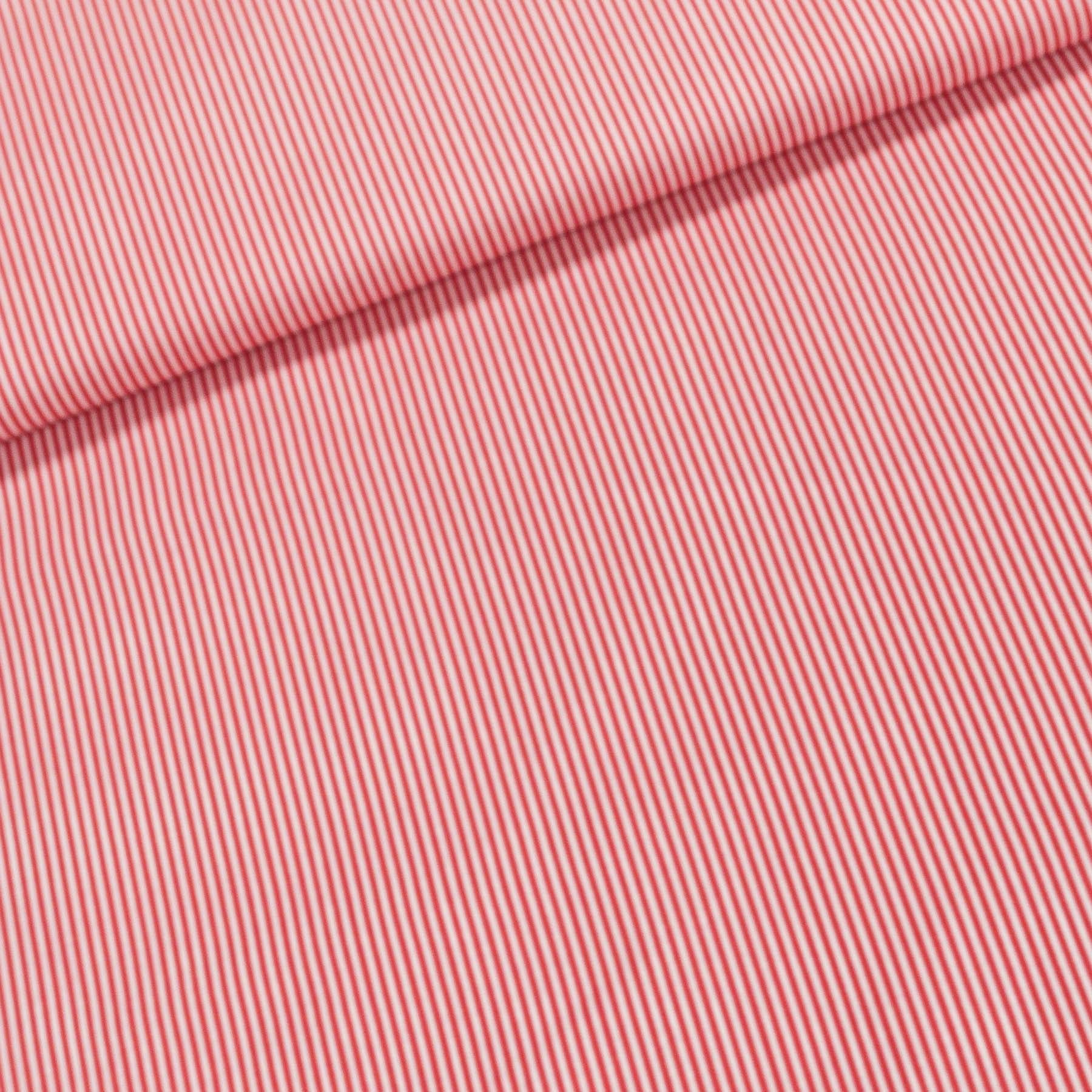 Bavlněné plátno Jolana JO002/01 bílý proužek a červený 2mm, š.150cm (látka v metráži)