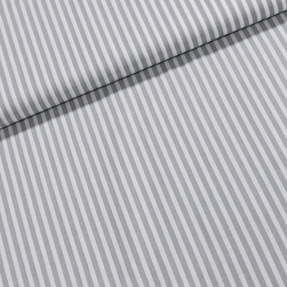 Bavlněné plátno Jolana JO003/07 šedý a bílý proužek 5mm, š.150cm (látka v metráži)