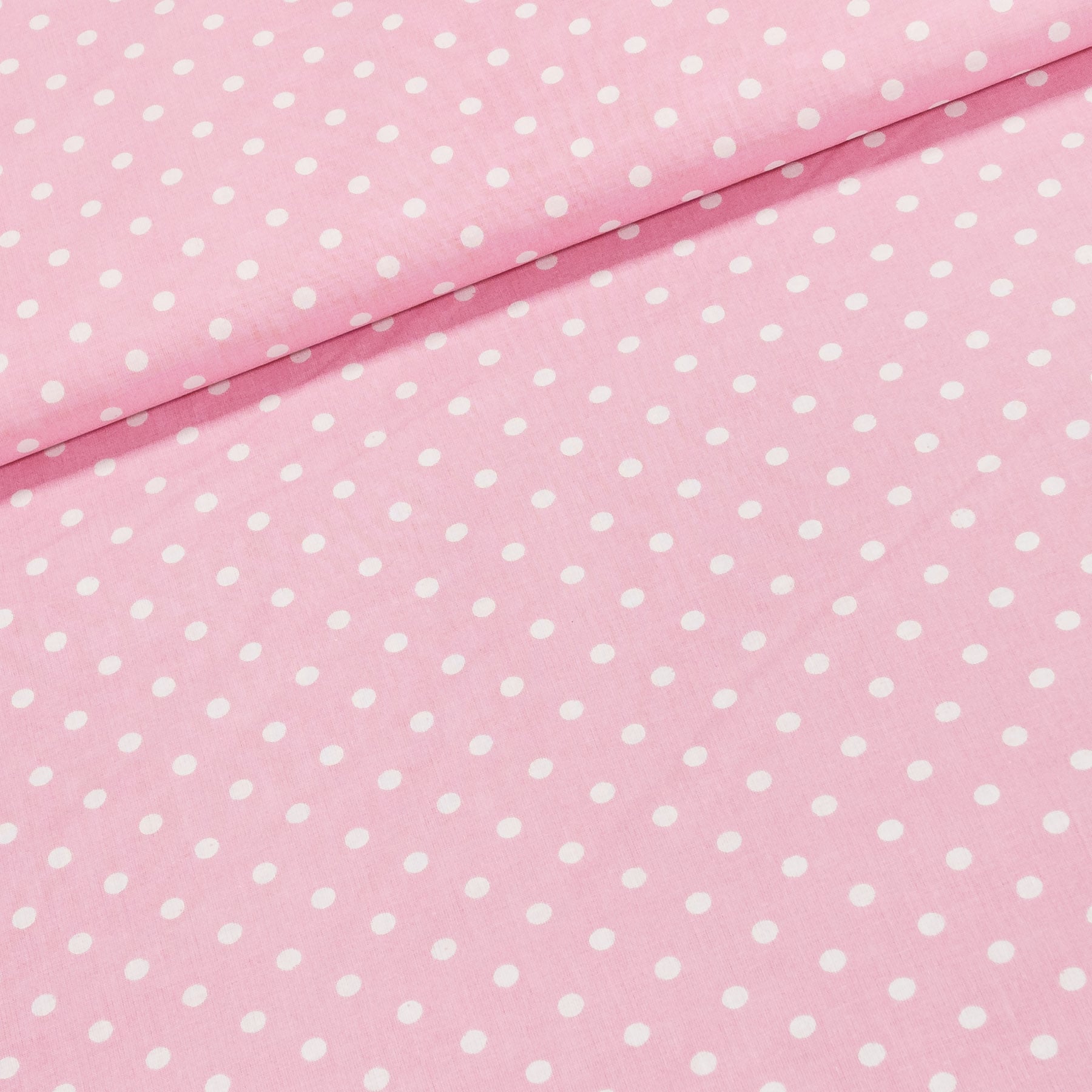 Bavlněné plátno Jolana JO005/10 větší bílý puntík na růžové, š.150cm (látka v metráži)