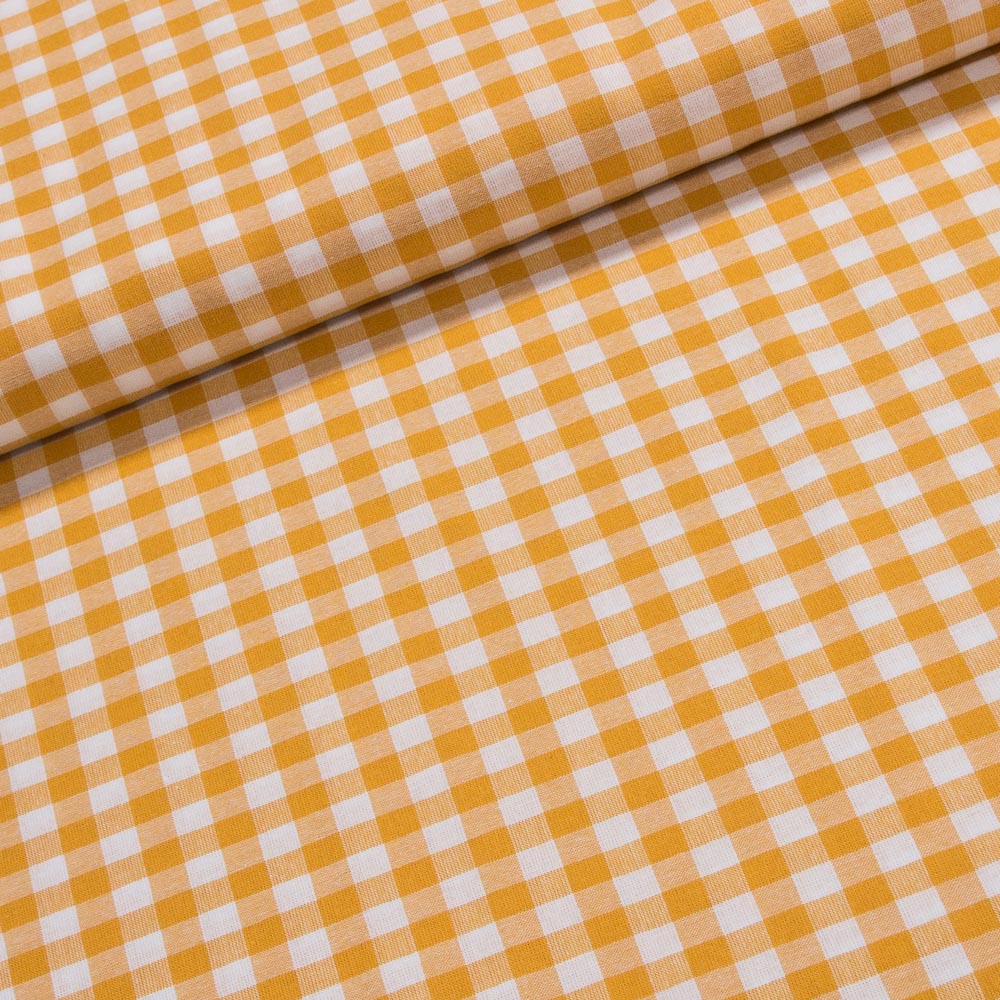 Bavlněný kanafas SOFI 1x1cm žlutý, š.140cm (látka v metráži)