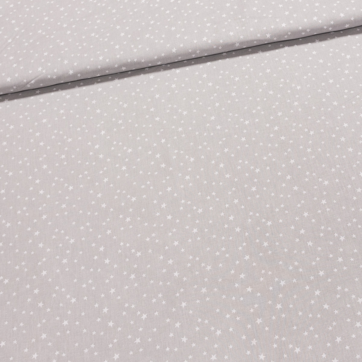 Bavlněné plátno LGB 159003, různě velké hvězdičky na světle šedé, š.150cm (látka v metráži)