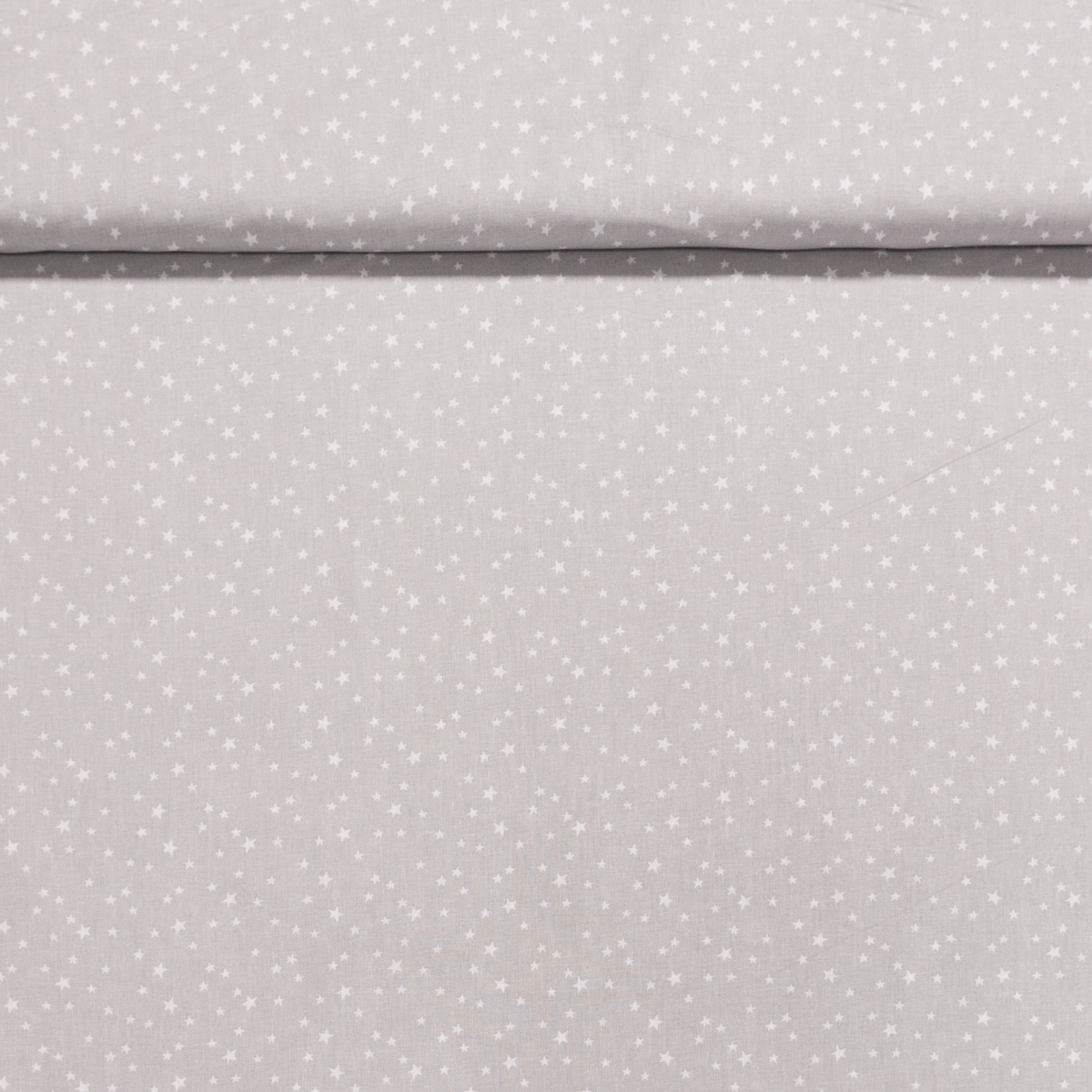 Bavlněné plátno LGB 159003, různě velké hvězdičky na světle šedé, š.150cm (látka v metráži)