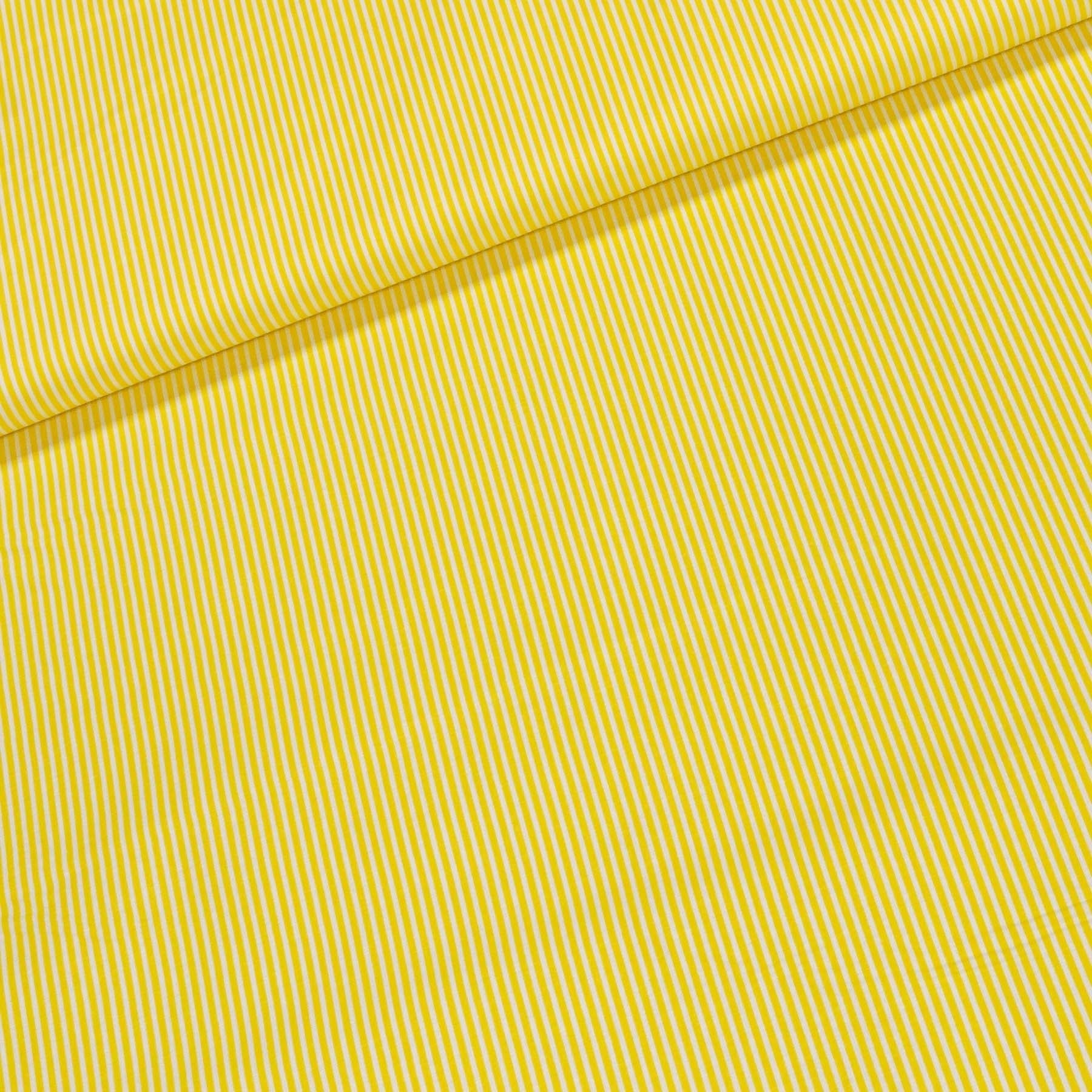 Bavlněné plátno 1361101/36 tenký žlutý proužek, š.150cm (látka v metráži)