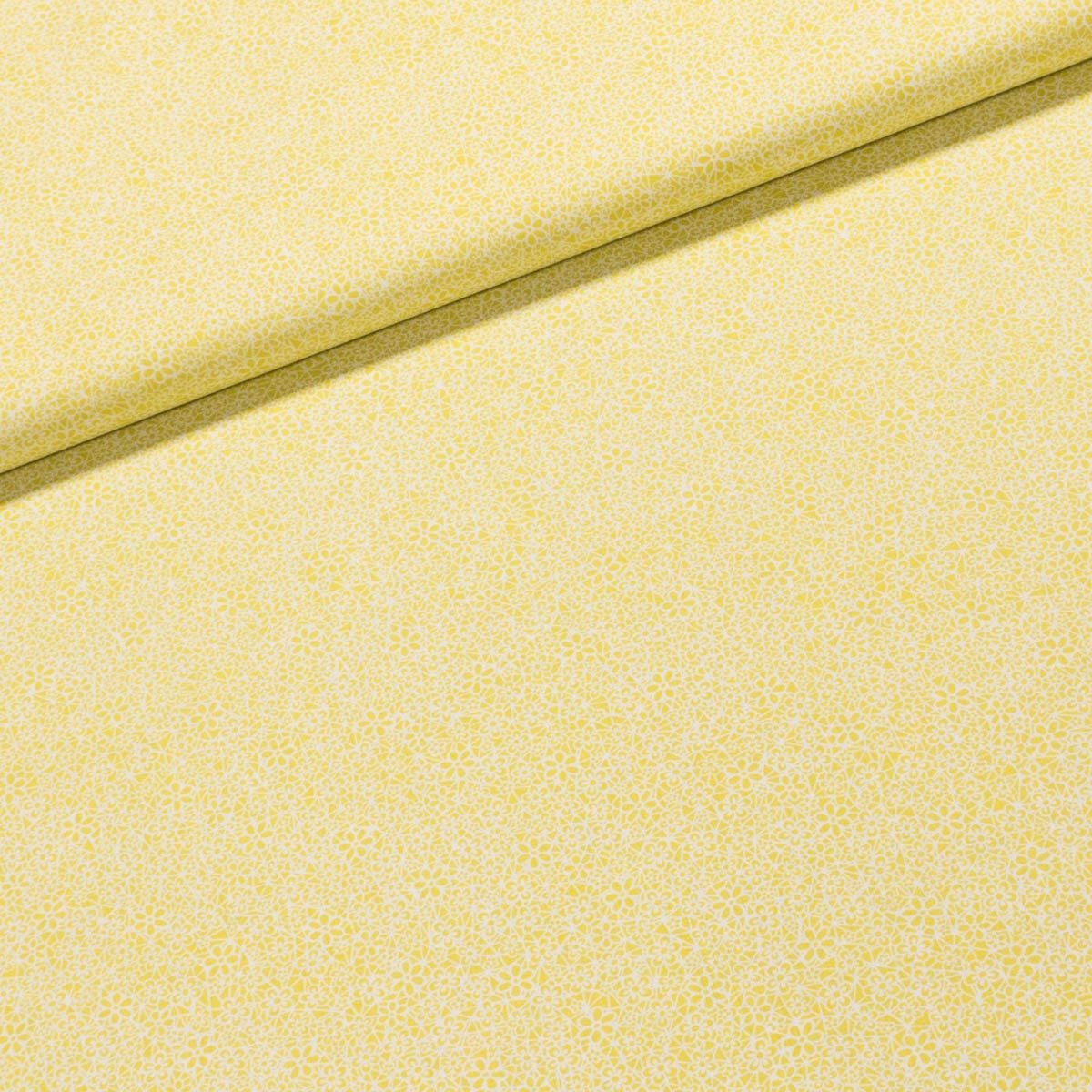 Bavlněné plátno N324 žlutý kvítek, š.150cm (látka v metráži)