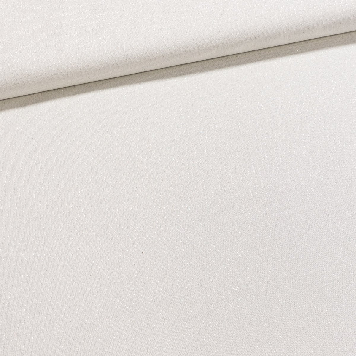 Bavlněné plátno PANAMA WHITE / SILVER, stříbrná nitka, vyšší gramáž š.140cm (látka v metráži)