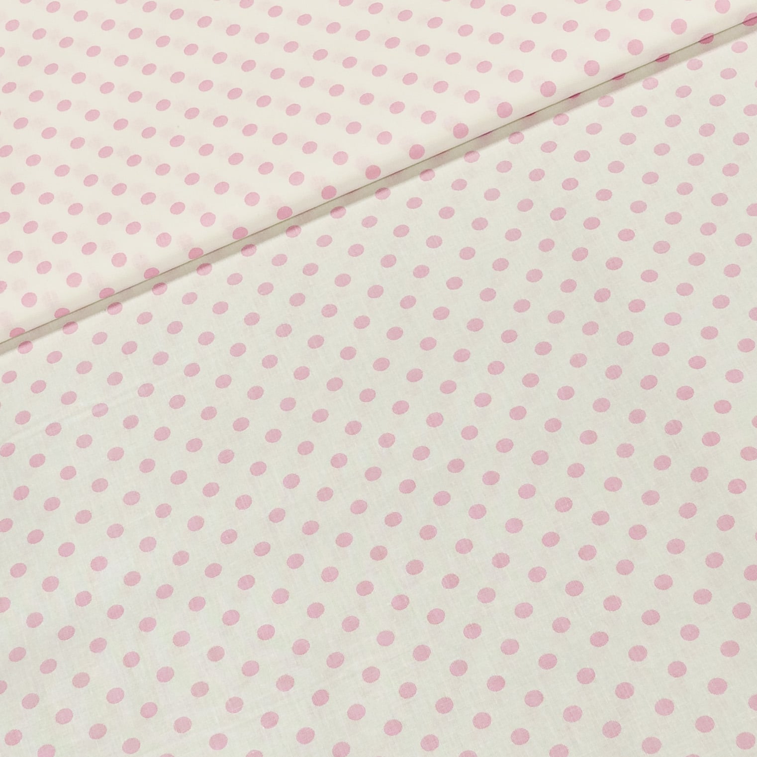 Bavlněné plátno růžový puntík na bílé, š.140cm (látka v metráži)