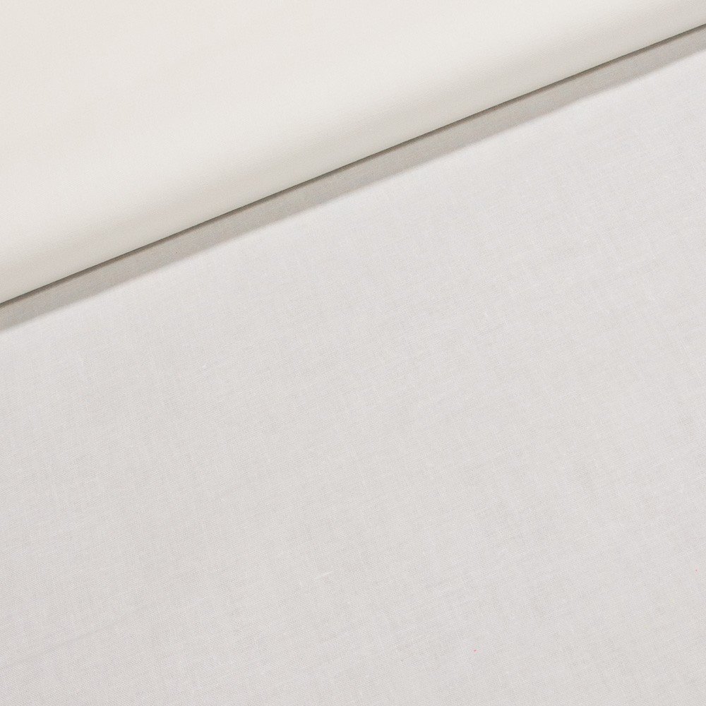 Bavlněné plátno jednobarevné DOMINIC uni bílá, š.140cm (látka v metráži)