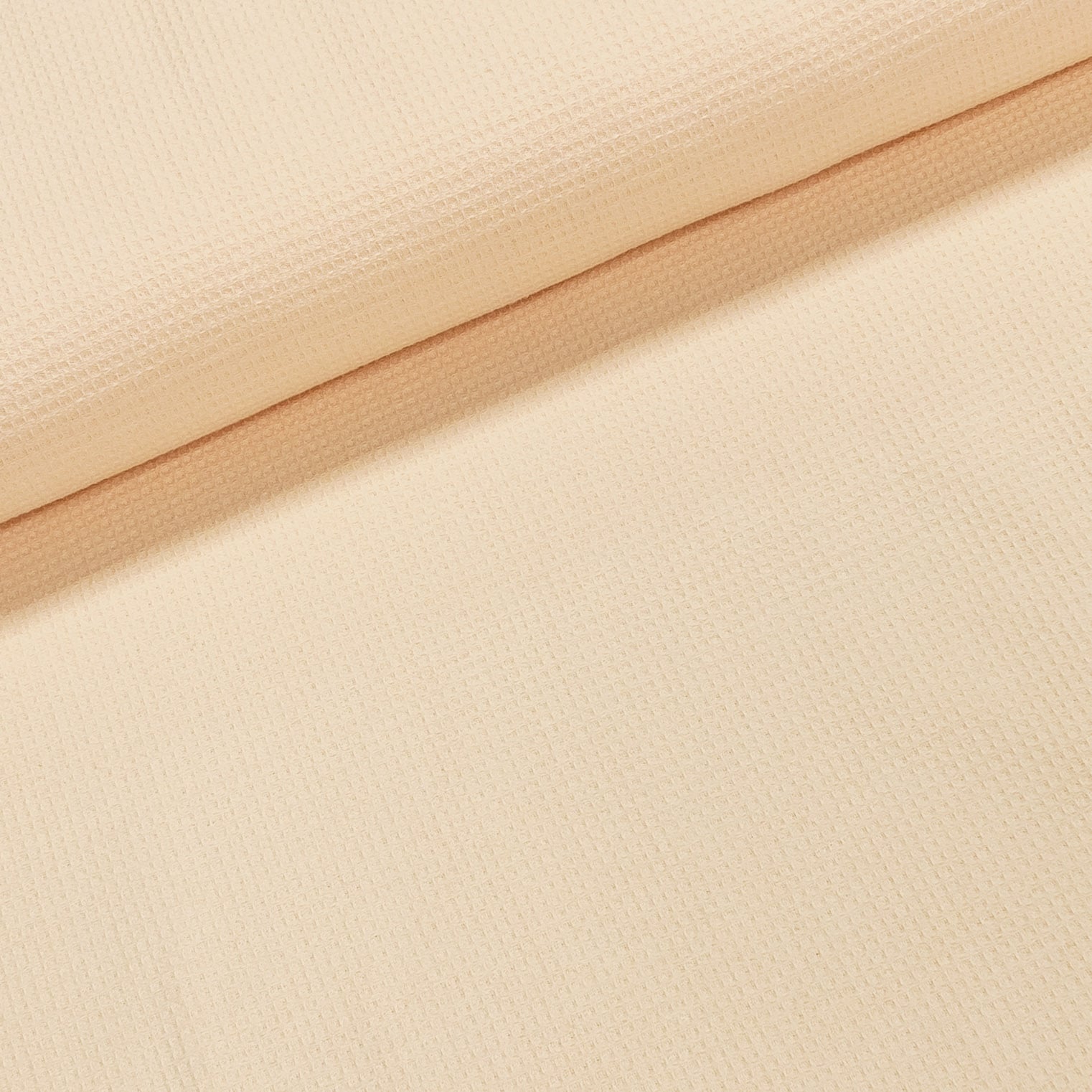 Bavlněné plátno / vaflová drobná vazba 3937-716 jednobarevná světlá meruňková, š.150cm (látka v metráži)