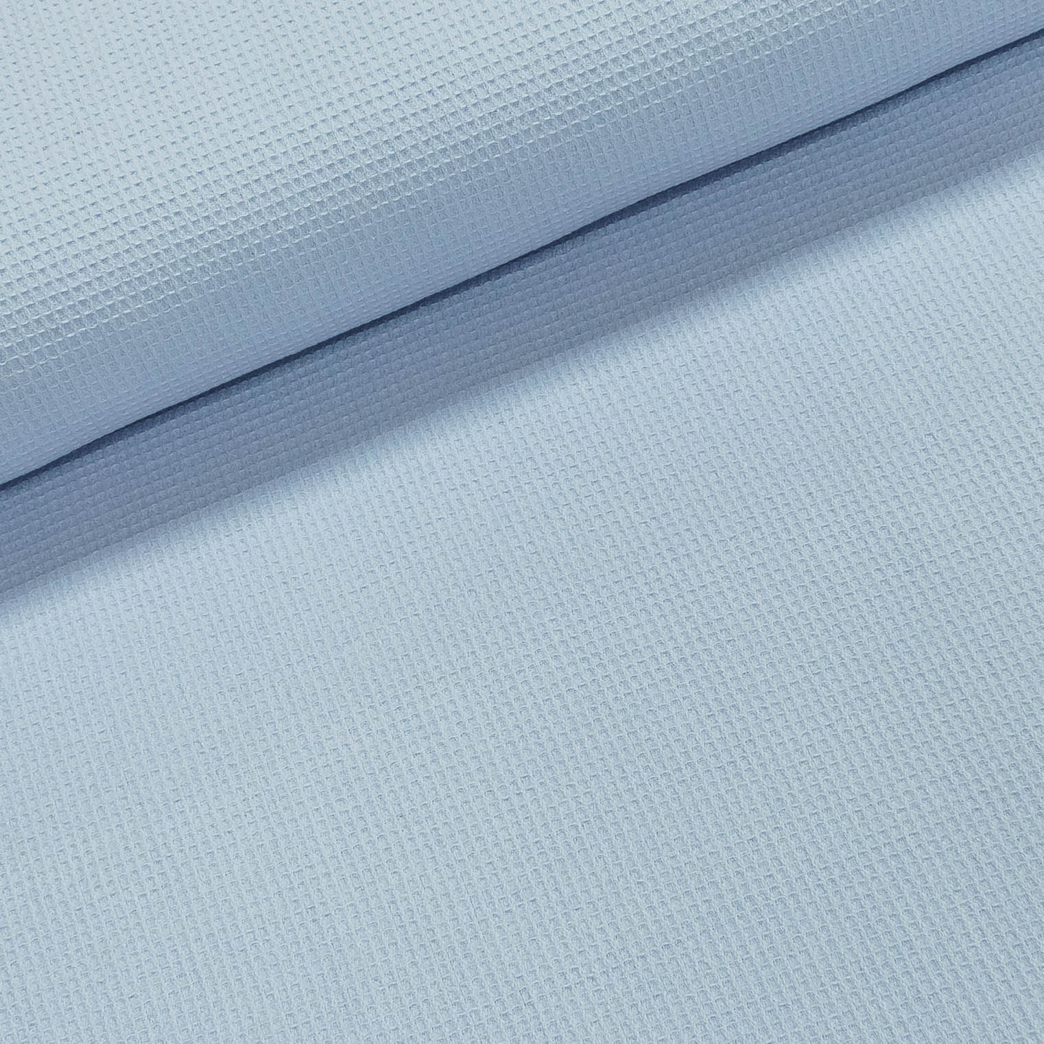 Bavlněné plátno / vaflová drobná vazba 3937-7 jednobarevná světle modrá, š.150cm (látka v metráži)