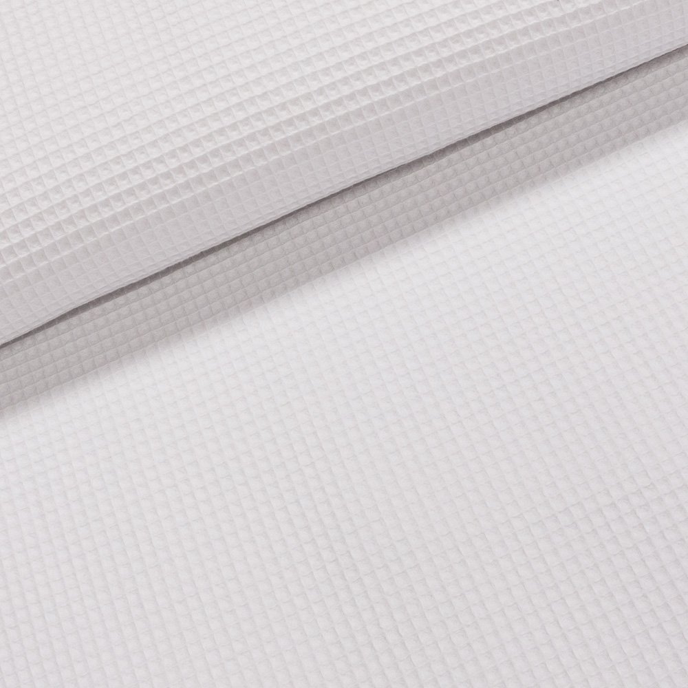 Bavlněné plátno / vaflová vazba 74100101 jednobarevná bílá, š.150cm (látka v metráži)