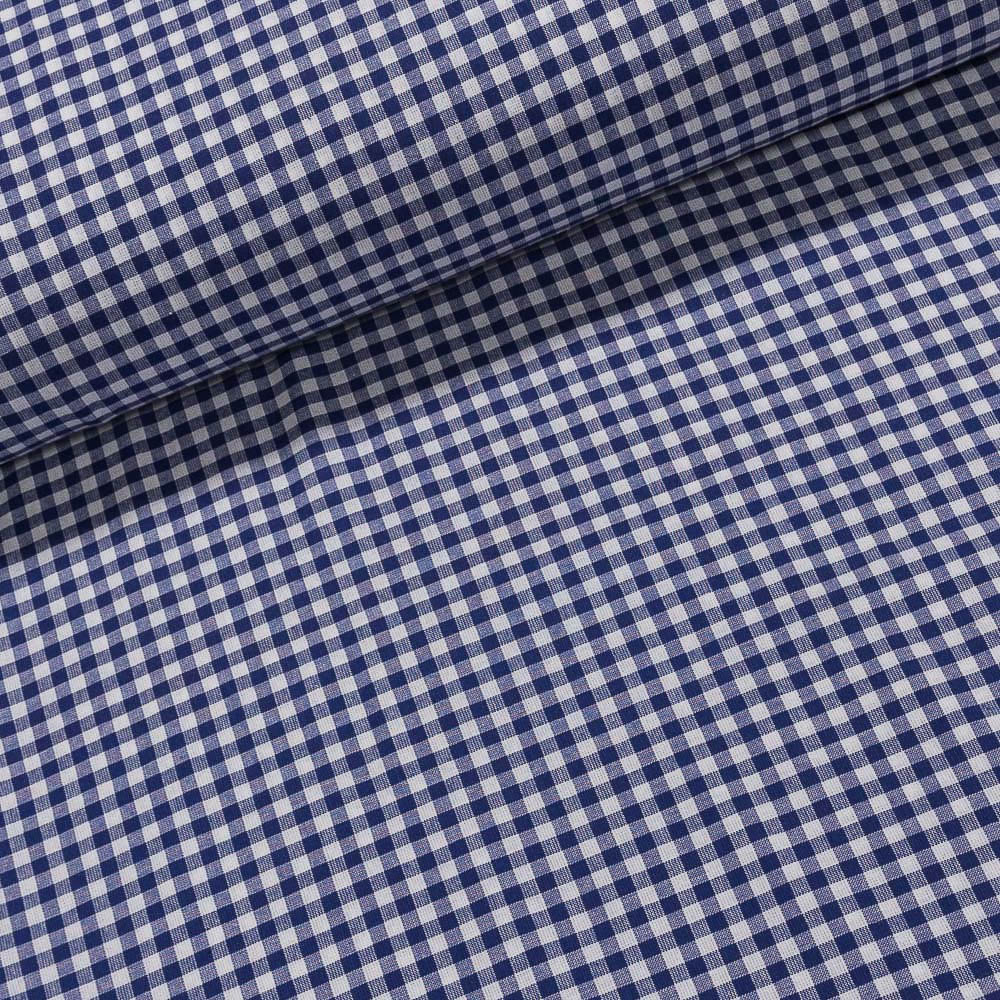 Bavlněný kanafas SOFI 0,5x0,5cm modrý, š.140cm (látka v metráži)