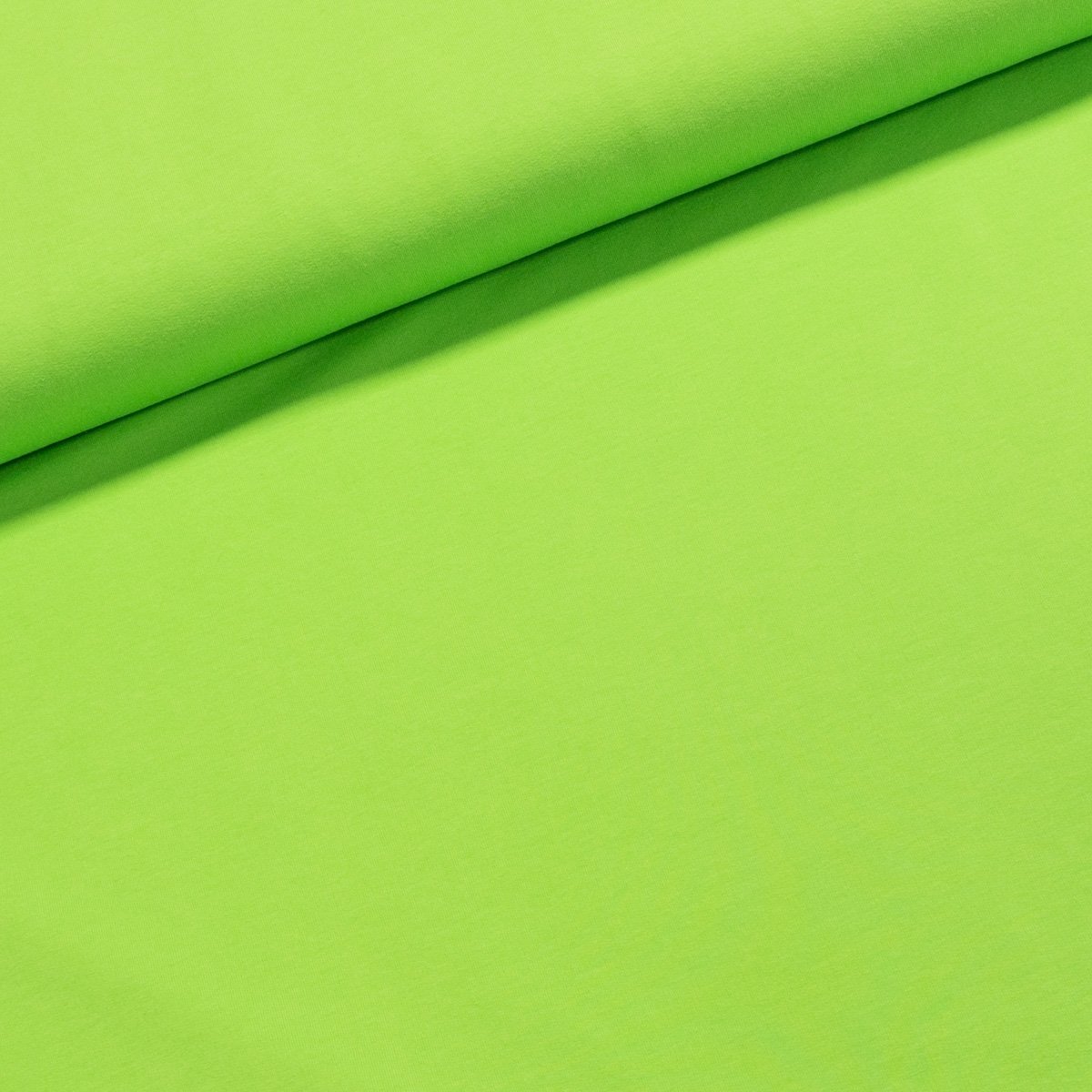 Bavlněný úplet TEPLÁKOVINA SP-GRETA 50 jednobarevná uni ostře zelená, š.180cm (látka v metráži)