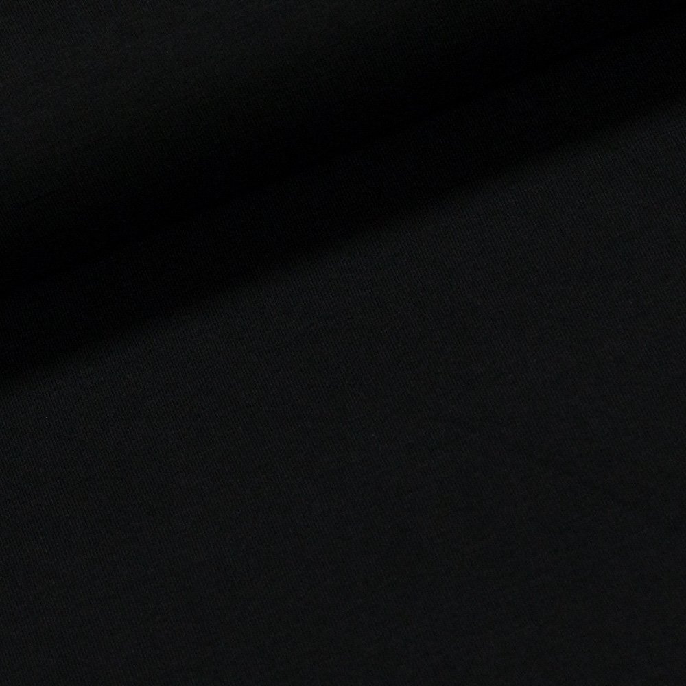 Bavlněný úplet UNI 8036.001 jednobarevný černý, š.150cm (látka v metráži)