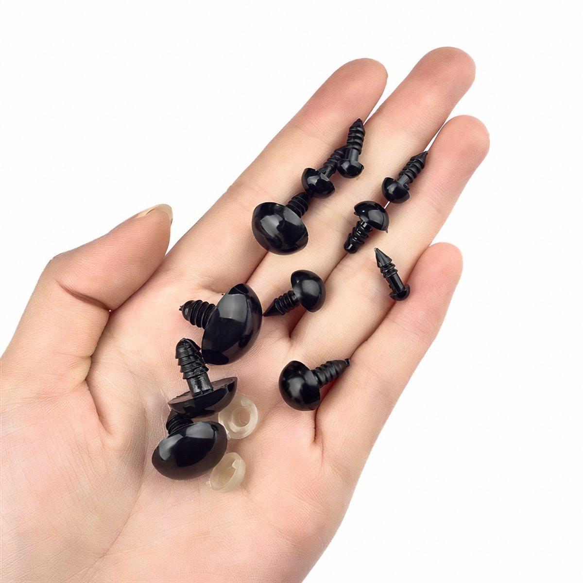 Bezpečnostní oči, jednobarevné černé, průměr 8mm