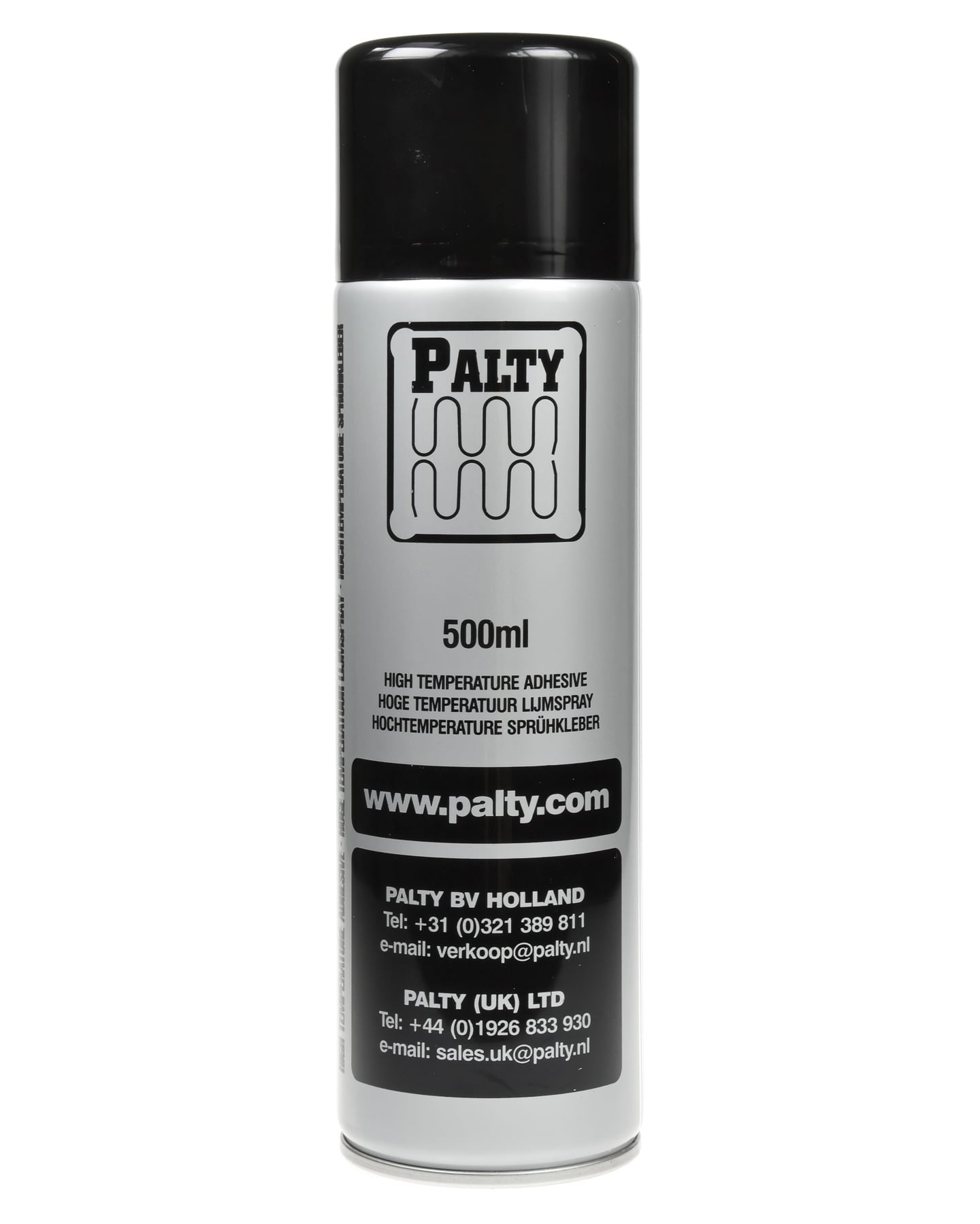 PALTY automotive čalounické lepidlo ve spreji PALTY HIGH TEMPERATURE ADHESIVE, vysoká pevnost, odolné do 110 °C, 500 ml