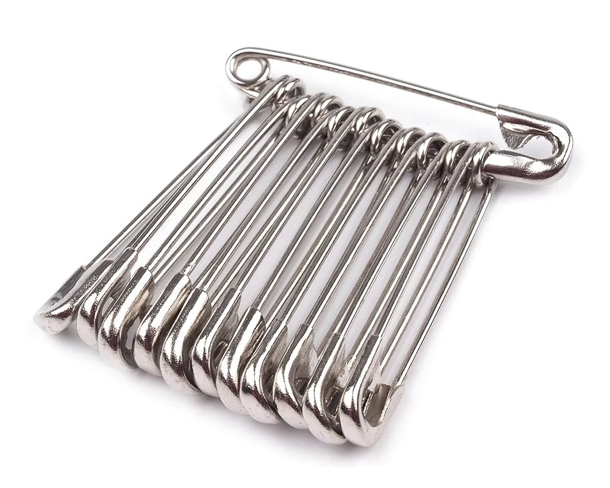 Storex Celokovové spínací špendlíky KOH-I-NOOR 60946/101, stříbrné, délka 28mm, 12 kusů