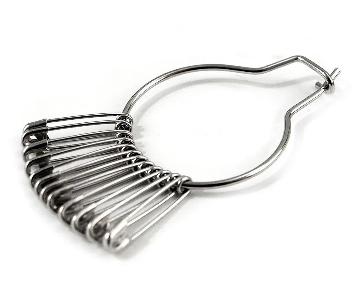 Storex Celokovové spínací špendlíky KOH-I-NOOR 60973/101, stříbrné, 19mm na kolečku, 12 kusů