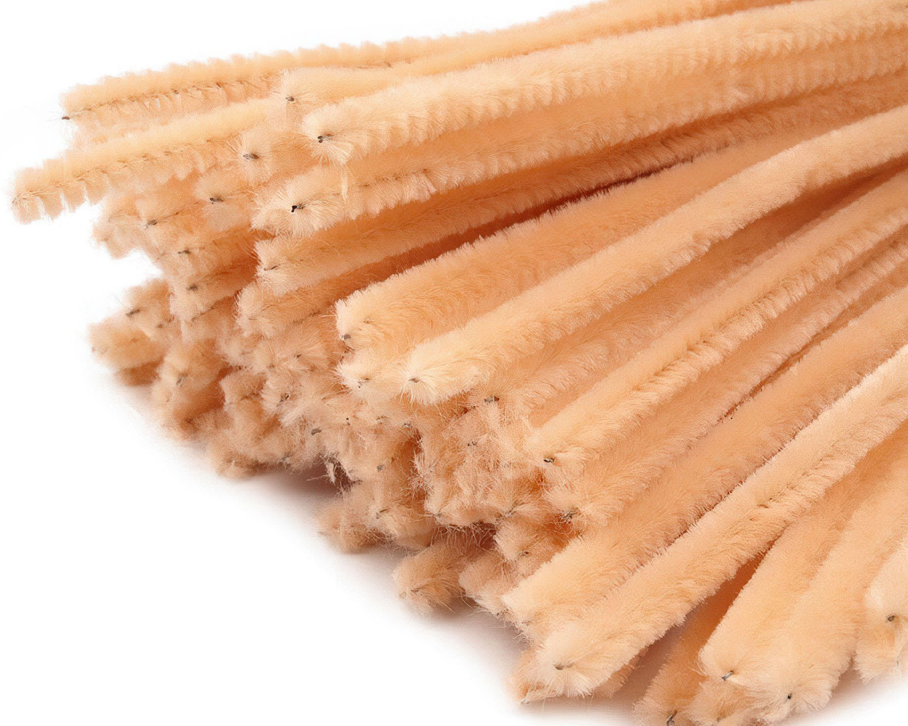 Chlupatý modelovací drát 160281/19, jednobarevná hnědá nejsvětlejší, průměr 6mm, délka 30cm, (1 balení, 20 kusů)