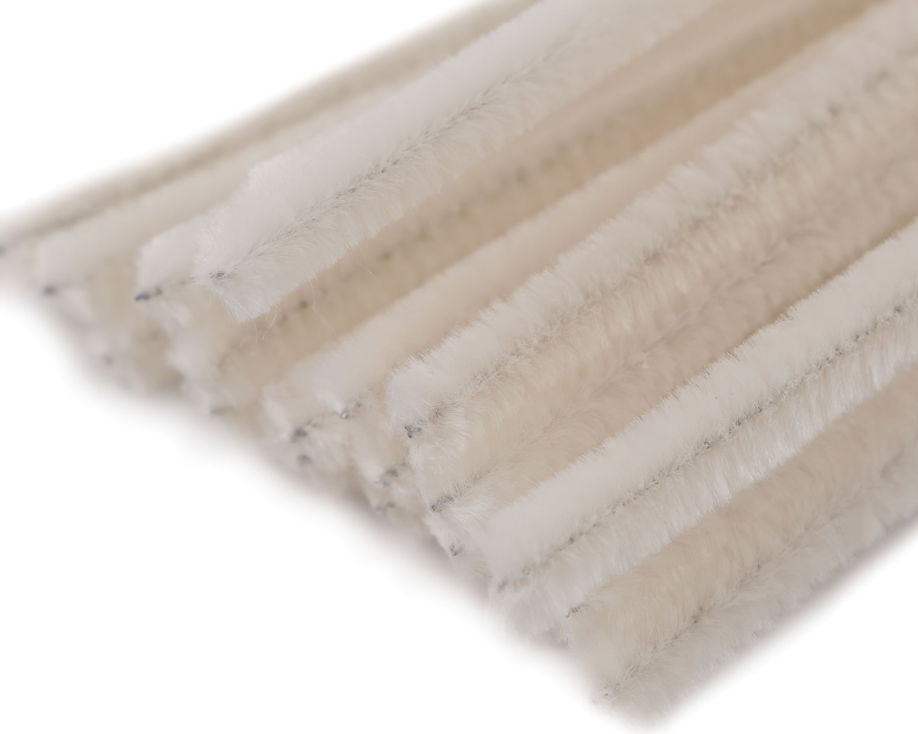 Chlupatý modelovací drát 160281/29, jednobarevná krémová nejsvětlejší, průměr 6mm, délka 30cm, (1 balení, 20 kusů)