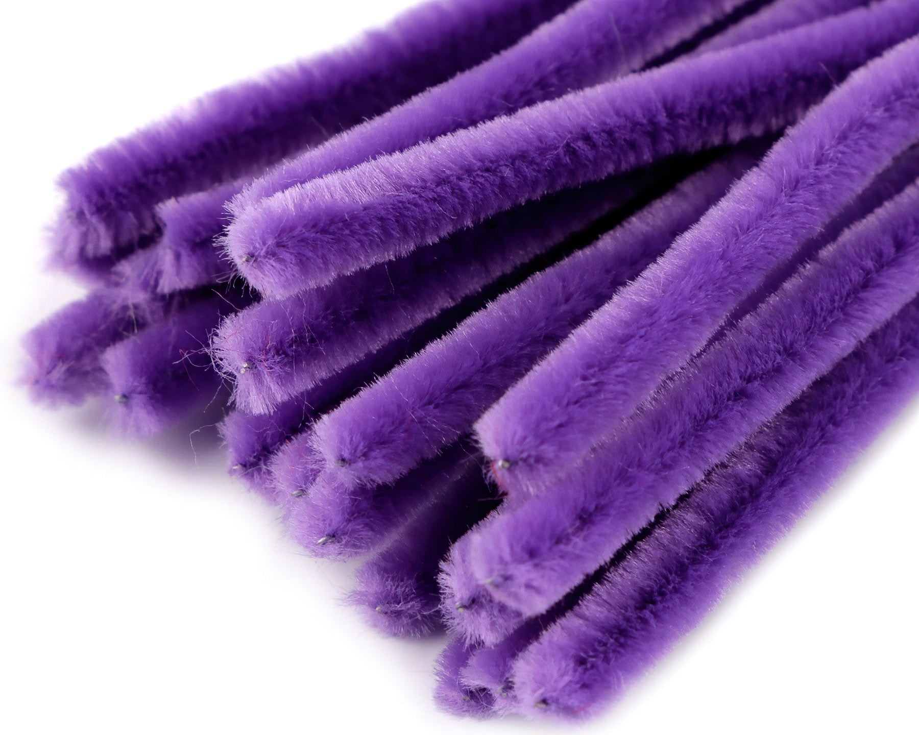 Chlupatý modelovací drát 160281/30, jednobarevná fialová tmavá, průměr 6mm, délka 30cm, (1 balení, 20 kusů)