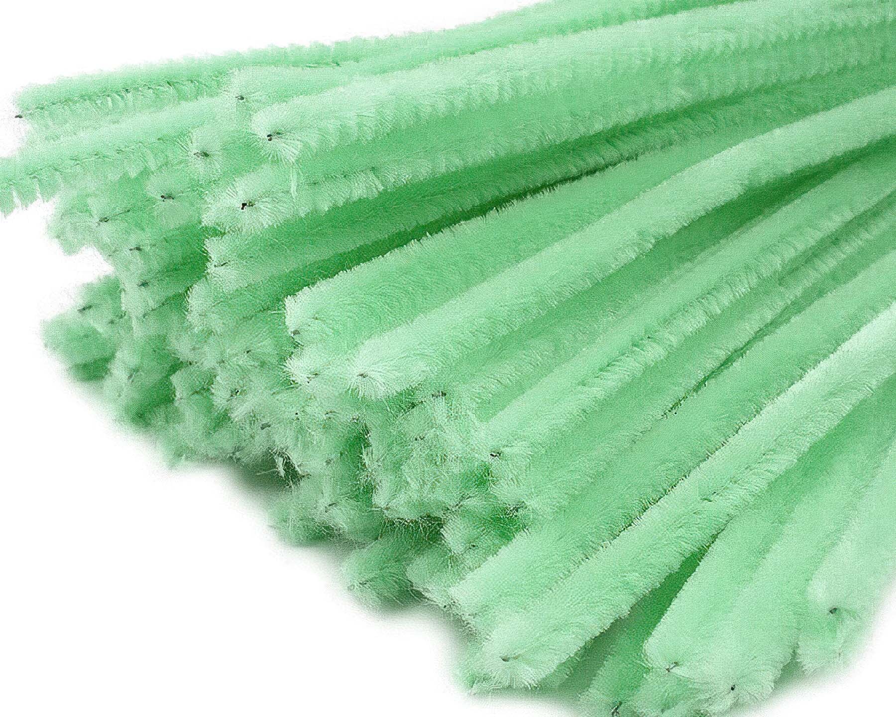 Levně Chlupatý modelovací drát 160281/36, jednobarevná mint, průměr 6mm, délka 30cm, (1 balení, 20 kusů)
