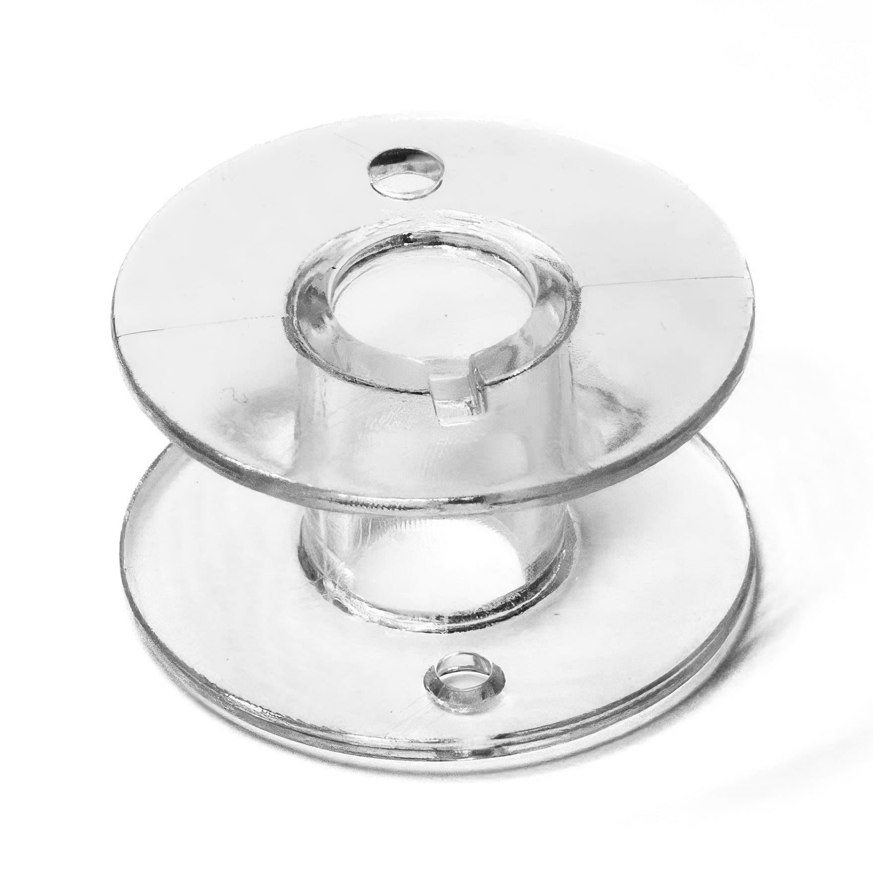 PREM Cívka SINGER Class 15, plastový, transparentní, velikost 11,5mm, průměr 20,4mm