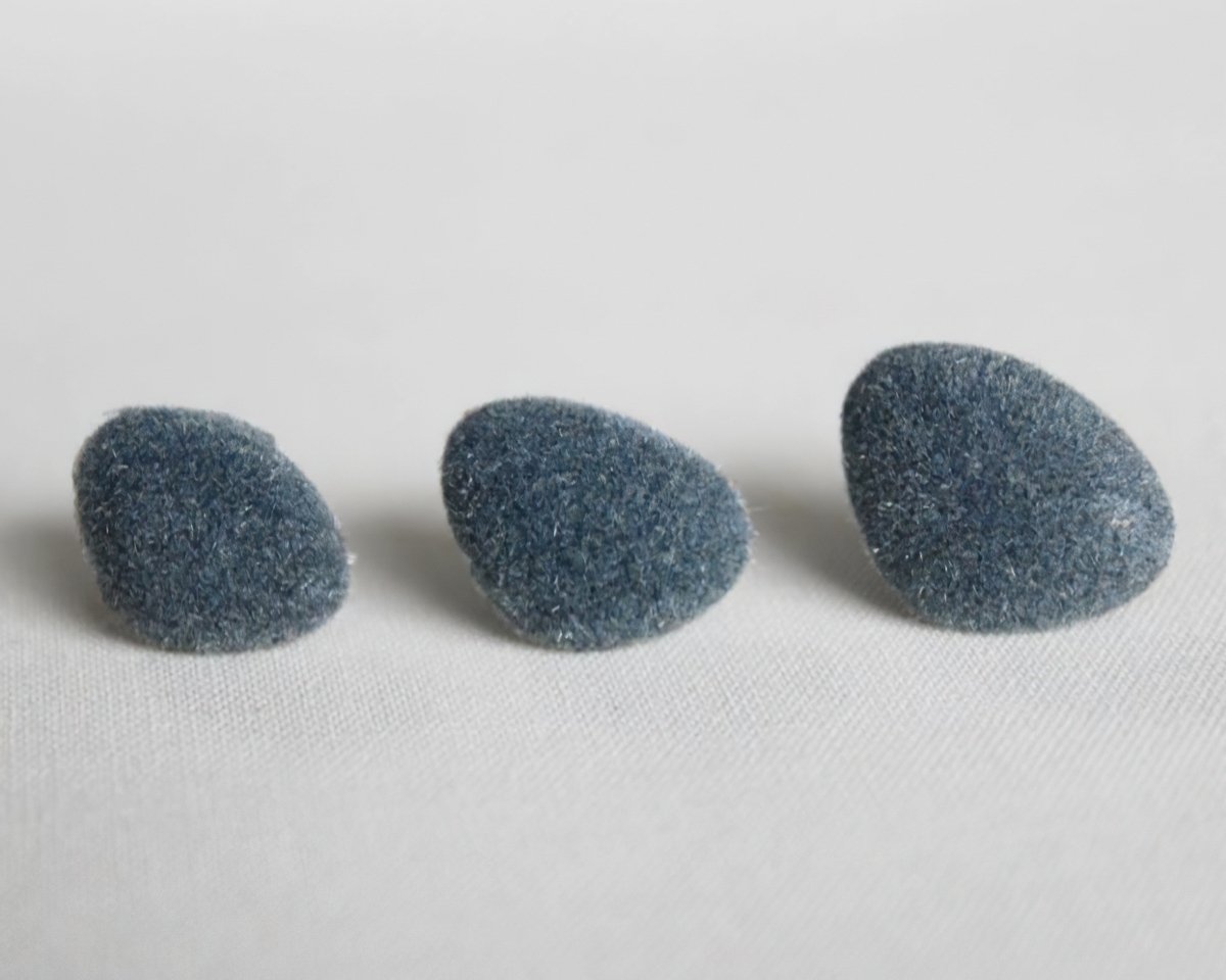 Bezpečnostní nos (čumáček) semišový, jednobarevný šedý, 10x12mm