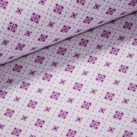 Dekorační látka bavlněná AGATTI/21 drobné ornamenty, fialová, šířka 140cm (látka v metráži)