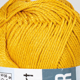 Pletací / háčkovací příze YarnArt LUXOR 1227 hořčicová, jednobarevná, mercerovaná, 50g/125m